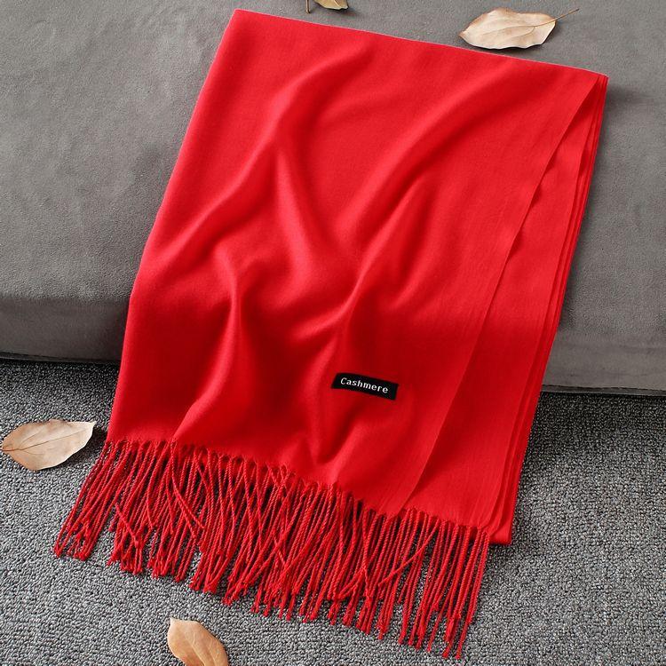 Sciarpa in cashmere spessa ed estesa autunno e inverno 2024, versatile sciarpa calda da donna, sciarpa a doppia faccia, scialle