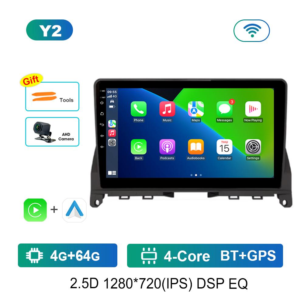 Android OS Car Radio Multimedia Player 9 Inch for Mercedes Benz C Class 3 W204 S204 2006 - 2011 GPS Navi WiFi Carplay IPS Screen