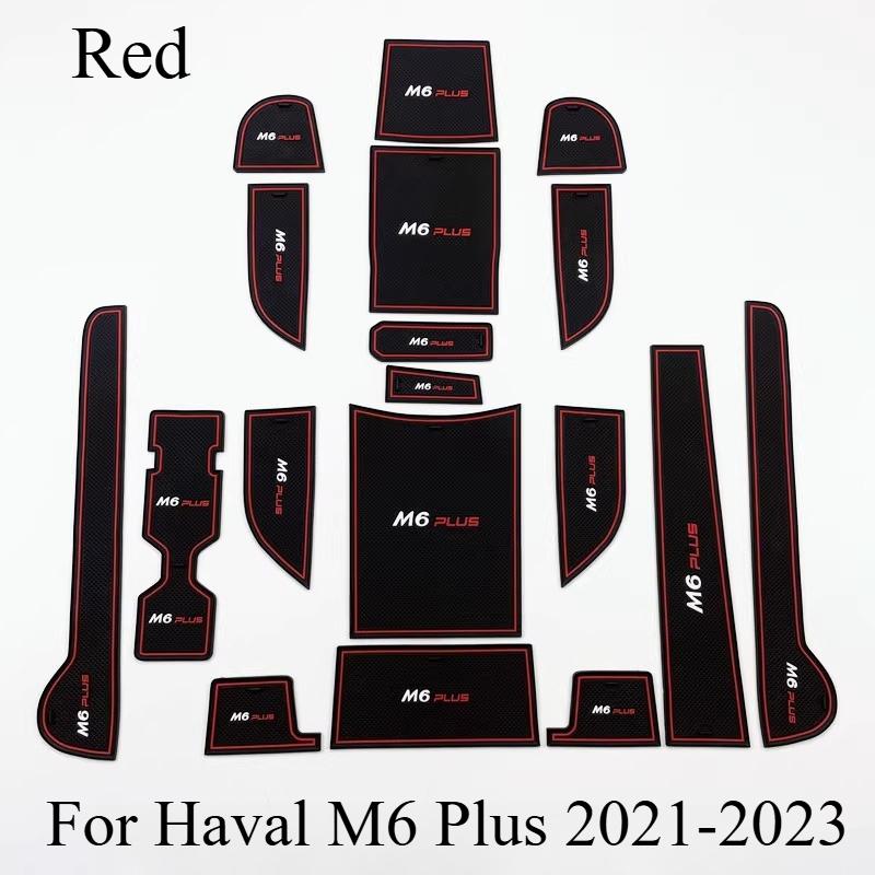 For Haval M6/M6 Plus 2017- Non-slip Mat Water Cup Storage Door Slot Mat Car Modification Decoration Supplies Accessories