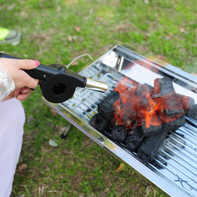 Hand-cranked Air Blower Barbecue Fan Mini Portable BBQ Grill Fire Bellows Picnic Camping Accessories Outdoor Hand Tools