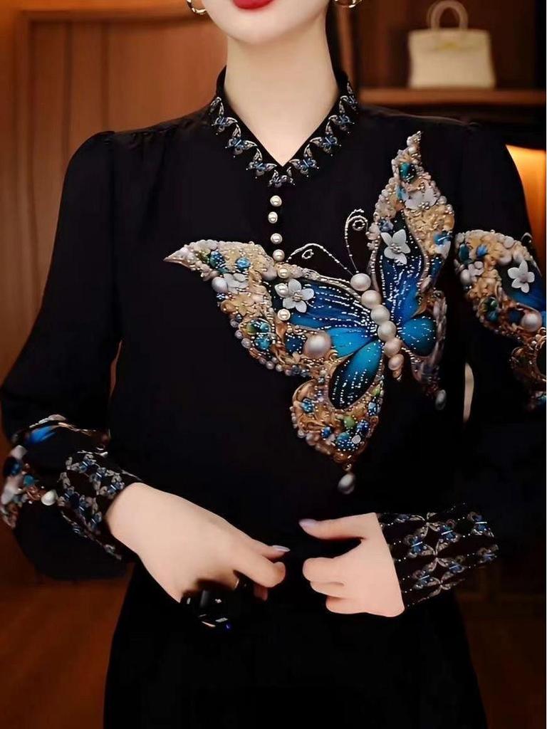 Stilvolles, mit Samt gefüttertes Herbst/Winter-Schlankheitsoberteil für Damen