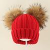 Kids Winter Warm Knitted Set Pom‑pom Hat Scarf Gloves 3‑Pcs Set Or Single Beanie Hat Windproof Ear Protection For Boys Girls Cold Weather Outdoor