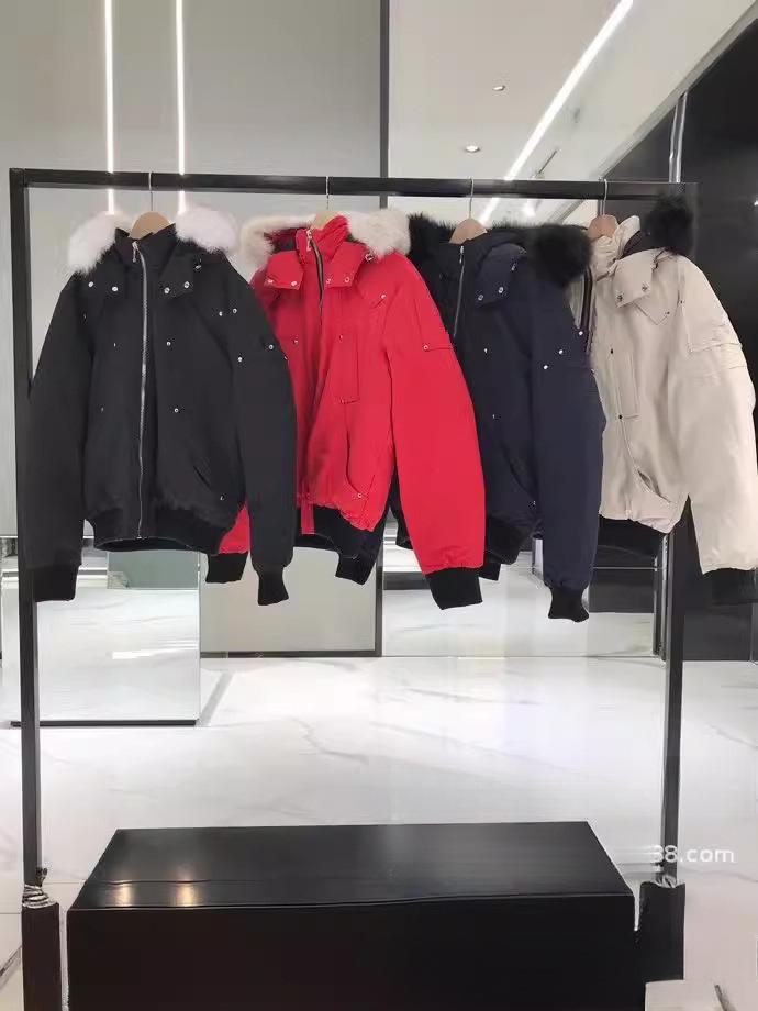 High version big goose scissors down jacket Canadian men's and women's short jacket Q silver fox jacket