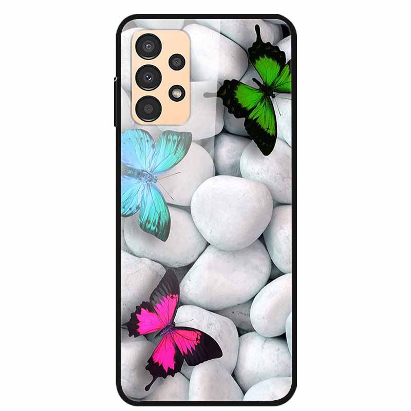 Funda para Samsung A53 5G 2022 Mármol Vidrio Templado Tapa Dura para Fundas de Teléfono Samsung Galaxy A33 A73 5G Protección Fundas