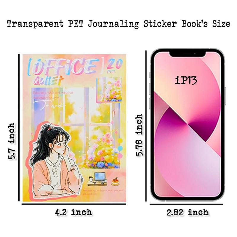 Women Journal Sticker Book PET People Stickers For Journaling Scrapbooking Junk Journal Supplies Office Quiet