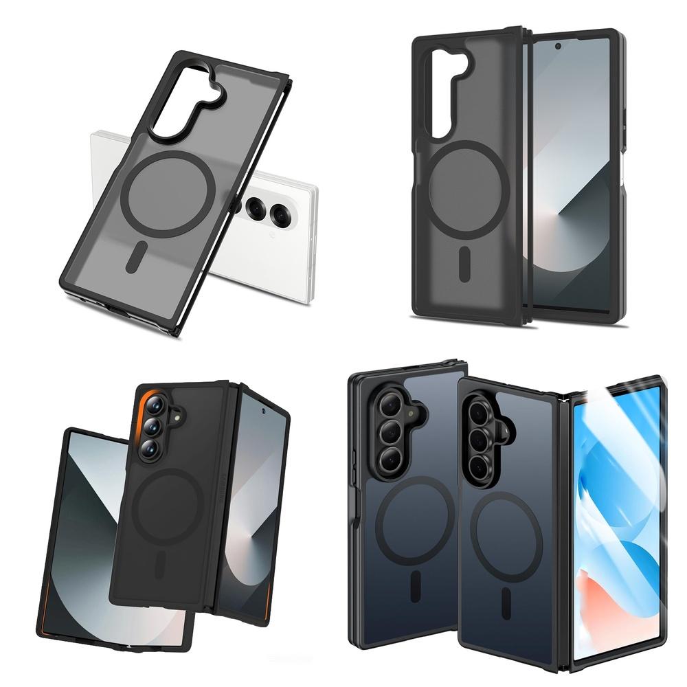 Frosted Clear Magnetic 360 Hinge Protective Mobile Phone Cover for Samsung Galaxy ZFold 7 5G 6 8 Wide Stylish Look