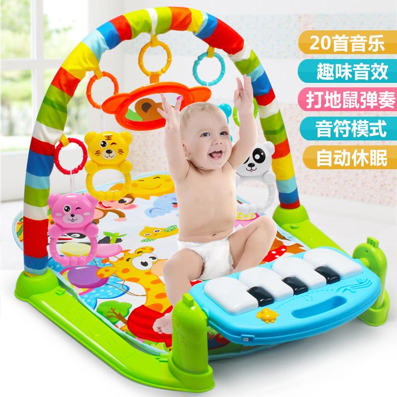 Fitness Rack Baby Music Pedal Piano Game Mat Baby Foot Piano 36 Months Newborn Toddler Toys
