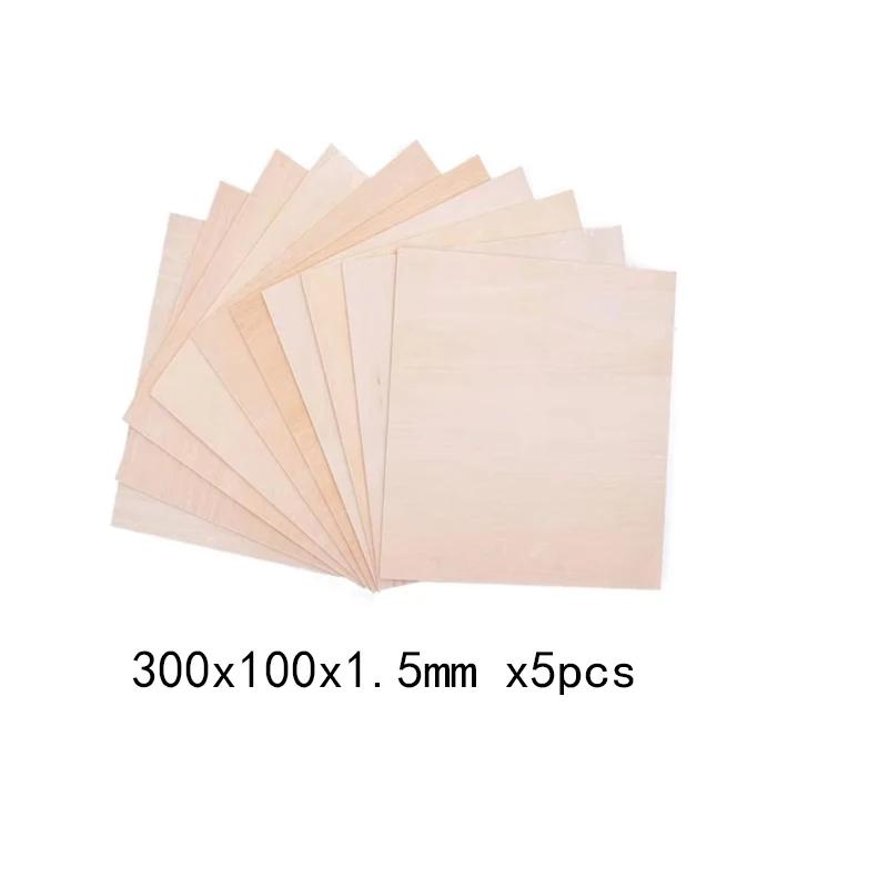 5-20 Stück Balsaholzplatten Furnier 100-300 mm Lang 1 mm/1,5 mm/2 mm/3 mm/4 mm/5 mm/6 mm/8 mm Dick Für Bastel-DIY-Projekt Holzmodellbau