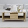 821063 vidaXL Table basse Chêne sonoma 90x50x36,5 cm Bois d'ingénierie