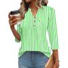 Women's Three-Quarter Sleeve Top, Loose Fit Casual Blouse for Everyday Comfort, Fashion