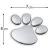 Cat Paw Car Stickers for Value Set Stickers, Motorcycles, [1-Year Warranty] (Silver (4 Stickers))