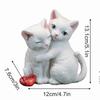 Stable Outer Coating Finish Resin Cat Figurine for Garden and Shelf