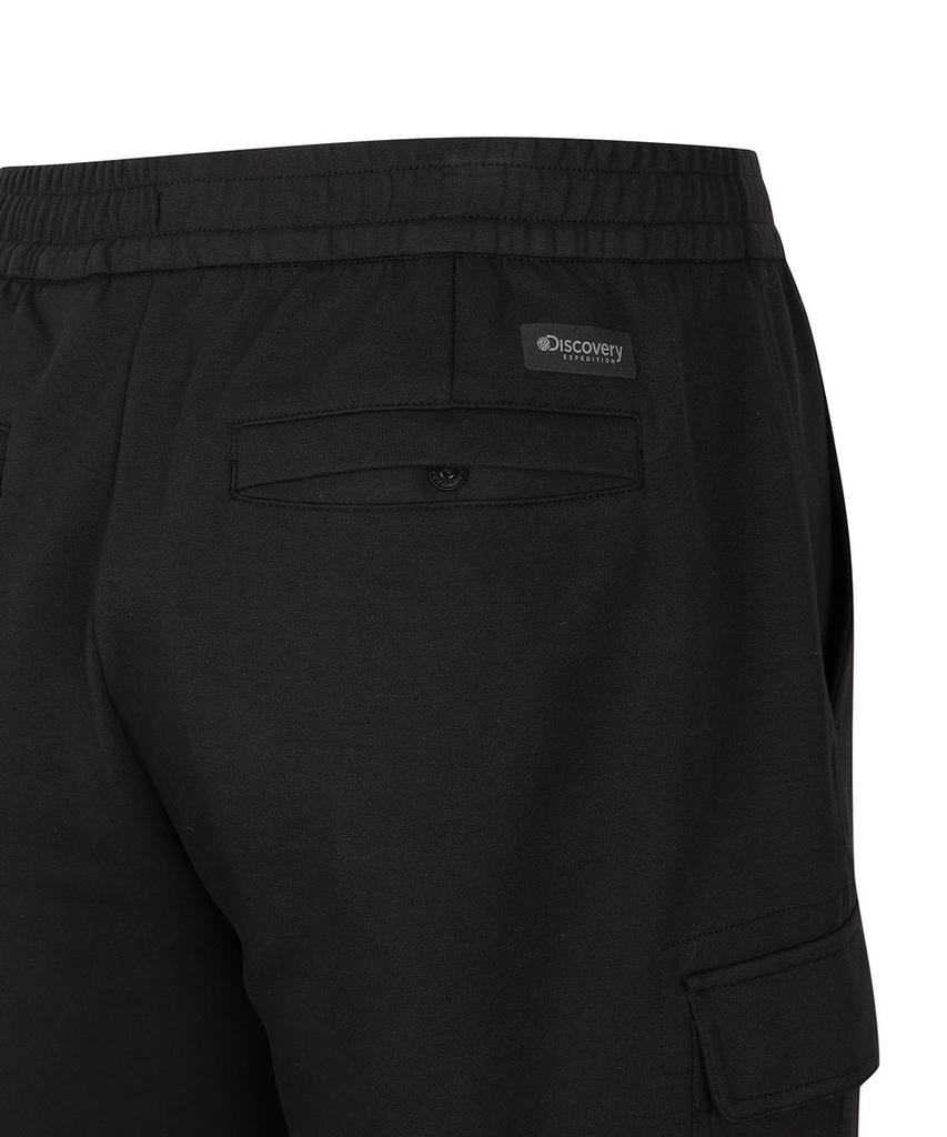 DISCOVERY EXPEDITION Men'S Tech Knit Training Loose Tapered Cargo Jogger Pants (Black)