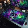 Neon Bunte Totenkopf Mauspads Groß Computer Büro Spiel Schreibtischunterlagen Gummi Anti-Rutsch XXL Mauspads HDP Lange Schreibtischunterlagen Mauspad