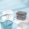 Portable Retainer Case With Mirror Sealed Denture Box Waterproof Orthodontic Aligner Holder For Travel