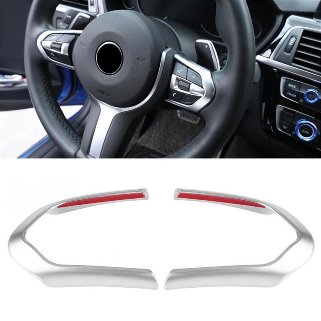 For BMW F10 F20 F13 F15 F16 X5 X6 F30 1 2 3 4 5 6 Series M Sport Car Interior Steering Wheel Decoration Strip Frame Trim Sticker