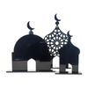 3Pcs Ramadan Table Sign Ornament Home Decoration Eid Mubarak Decoration Desktop Ornament for Home Living Room Bookshelf Bedroom