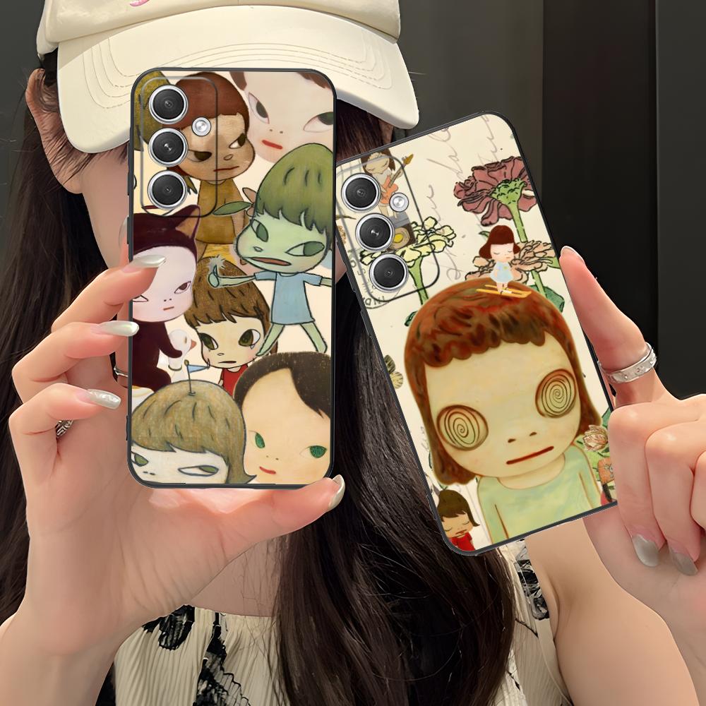 Anime Yoshitomo Nara Phone Case for Samsung Galaxy S26 S25 S24 S23 S22 S21 S20 Note20 Plus FE Ultra Colorful Cover Luxury Pretty