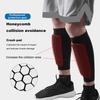 1Pc Soccer Sports Shin Guard for Youth Adults Elastic Breathable Compression Shin Sleeve with Honeycomb Pads Impact Resistant Anti-Collision Calf