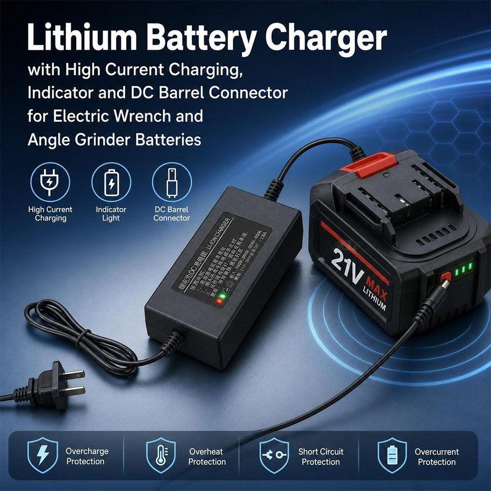 21V 2.0A Lithium Battery Charger Power Tool Accessories Angle Grinder Accessories
