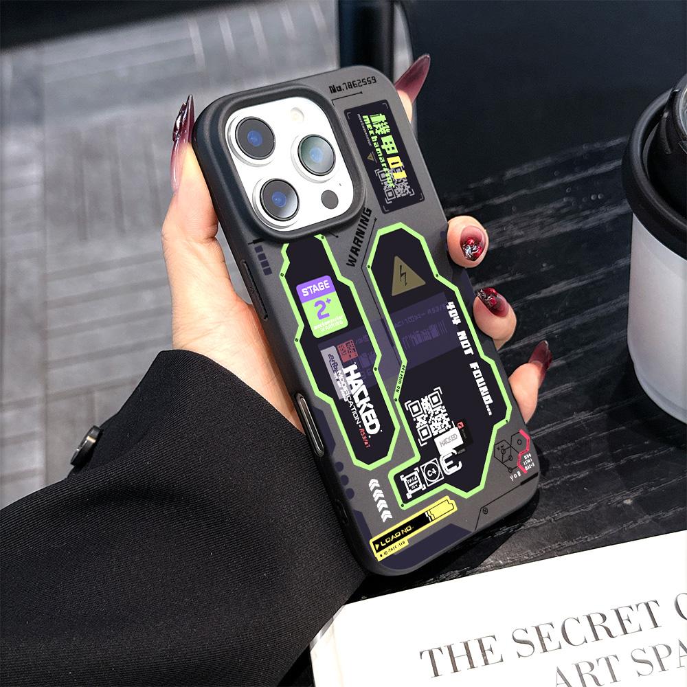 HOT Hacker Creative Mecha Luxury Matte Silicone Soft Phone Case For iPhone 17 16 15 14 Plus 13 12 11 Mini Air Pro X XS Max SE