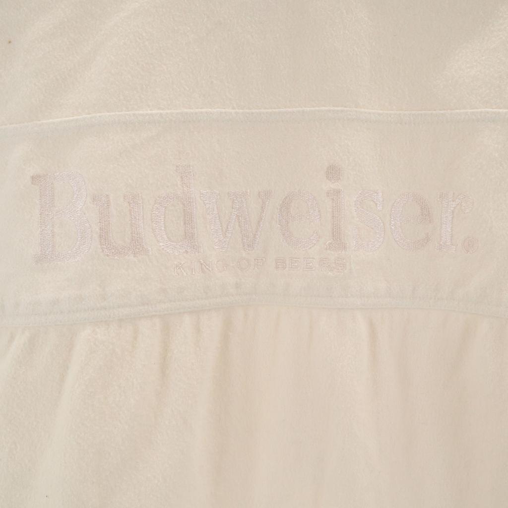 Budweiser 80s 90s Old Long sleeve Flannel shirt M white Men's Used