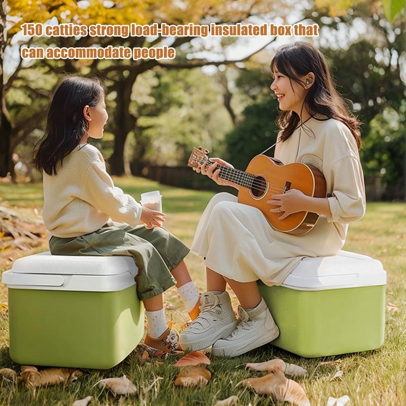 Ice Bucket Insulated Ice Retention Hard Cooler Large Capacity Lightweight Cooling Chest for Camping Hiking Walking Outdoor