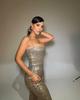 Elegant Sequin Waist-Cinching Spaghetti Strap Jumpsuit