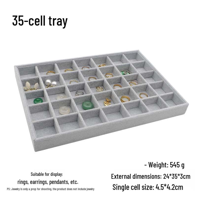 Zestaw biżuterii z lodowego aksamitu: Taca, Rama, Manekin, Przechowywanie naszyjników i bransoletek