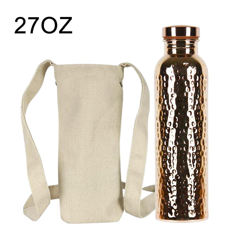 Copper Bottle Reusable Leakproof Bottle 27Oz Portable Leakproof Cup for Traveling Gym Daily Sports Work Outdoor Camping
