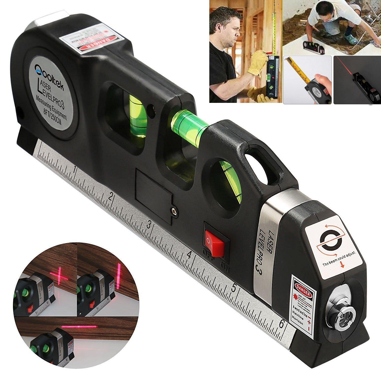 

Многоцелевая линейка Лазерный уровень Спиртовой уровень Метрические линейки Прямая линия Горизонт Вертикальная измерительная лента 8 футов 2,5 м