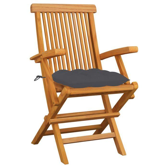 VidaXL Lot de 6 Chaises de Jardin avec Coussins, Sièges de Terrasse, Chaises de Salle à Manger, Meubles de Patio Extérieur, 3062556