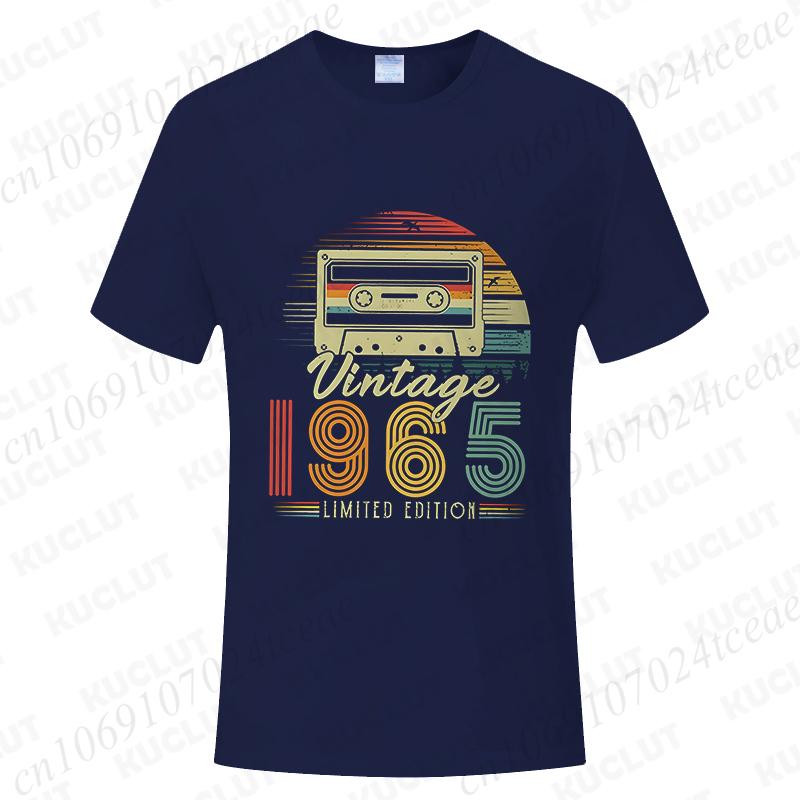 Unisex Vintage 1965 Print T-shirts for Unisex WoUnisex Birthday Vintage Letter Design Tshirt Short Sleeve Clothes Fashion Casual Tee Clothing