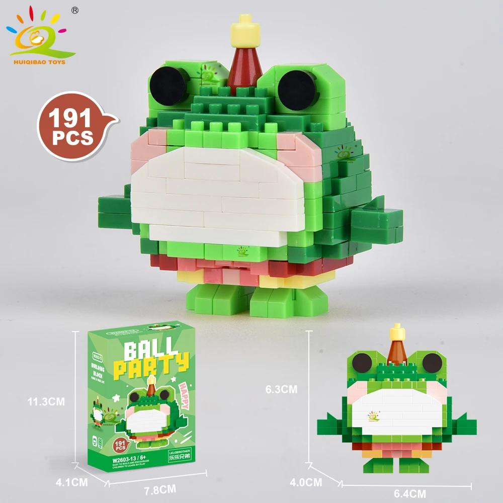 HUIQIBAO MOC Tier Mikro-Baustein Mini Niedlich 3D Diamant Modellstein DIY Stadtbau Spielzeug für Kinder Schreibtischdekoration