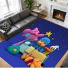 Alfombra de Piso de Terciopelo de Cristal Antideslizante, Alfombra con Diseño de Pocoyó para Decoración de Interiores, Sala de Estar, Dormitorio, Hogar