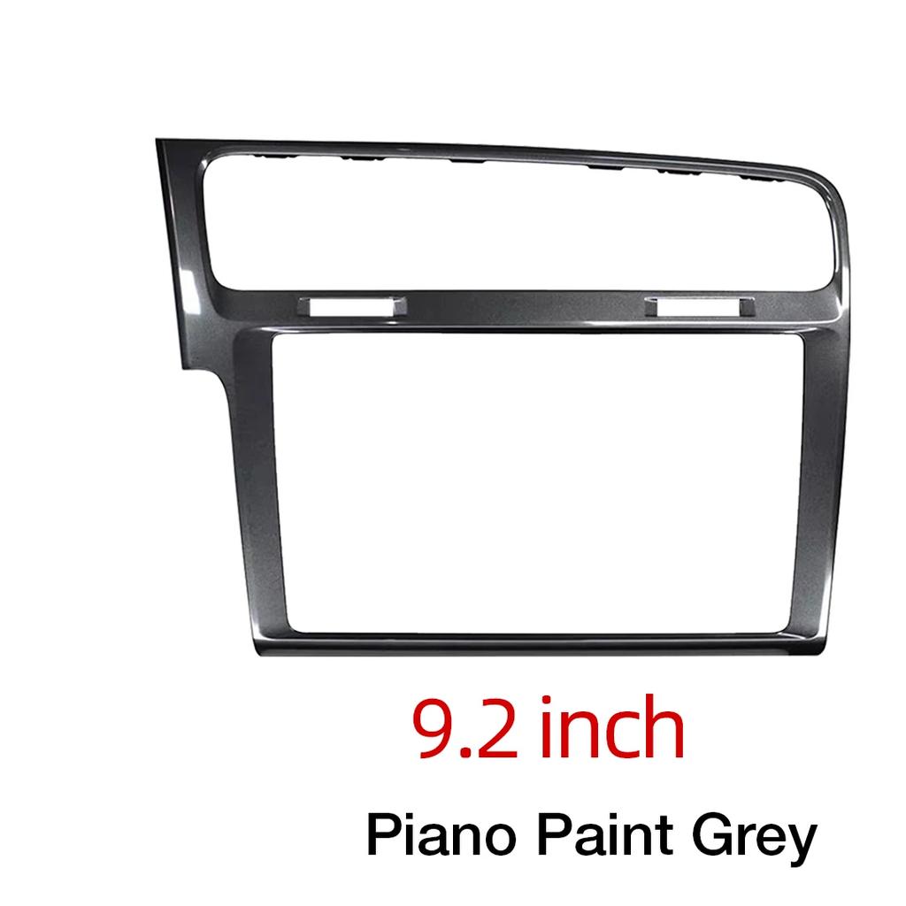 LHD MIB Radio Frame For VW Golf 7 MK7 Golf 7.5 MK7.5 Piano Black Radio Plates Decorative Frame 8/9.2 inch Screen Bezel