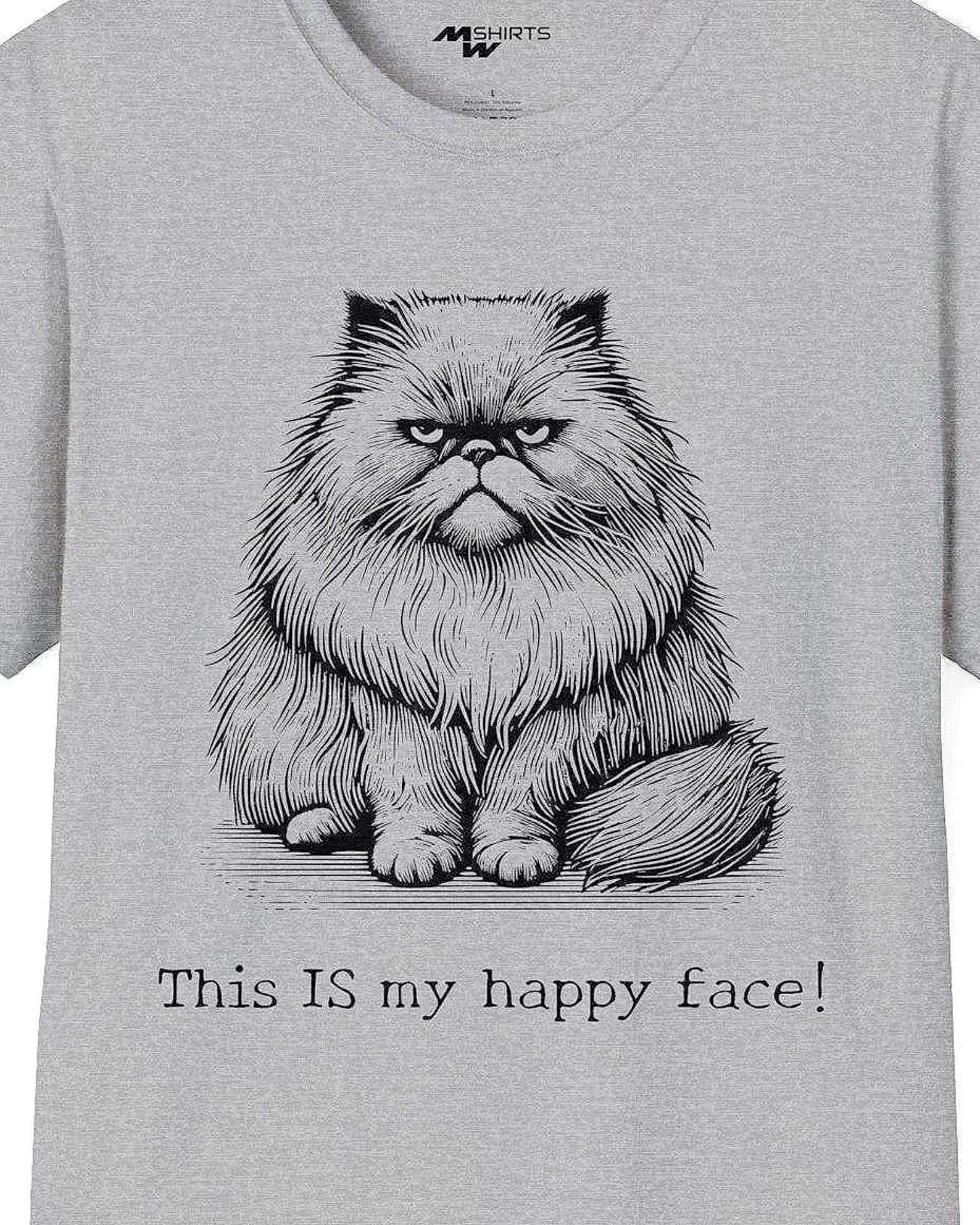 This IS My Happy Face/ Grumpy Cat T-Shirt/ Unisex Softstyle T-Shirt 3XL