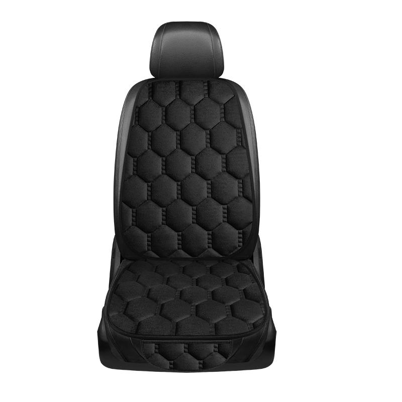Car Seat Cushion Winter Short Plush Three Piece Set Without Backrest Anti Slip Winter Rear Universal Car Seat Cushion Warm