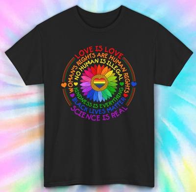 Love Is Love T-Shirt | Rainbow Rights Equality Tee | Inspirational Shirt S-4xl