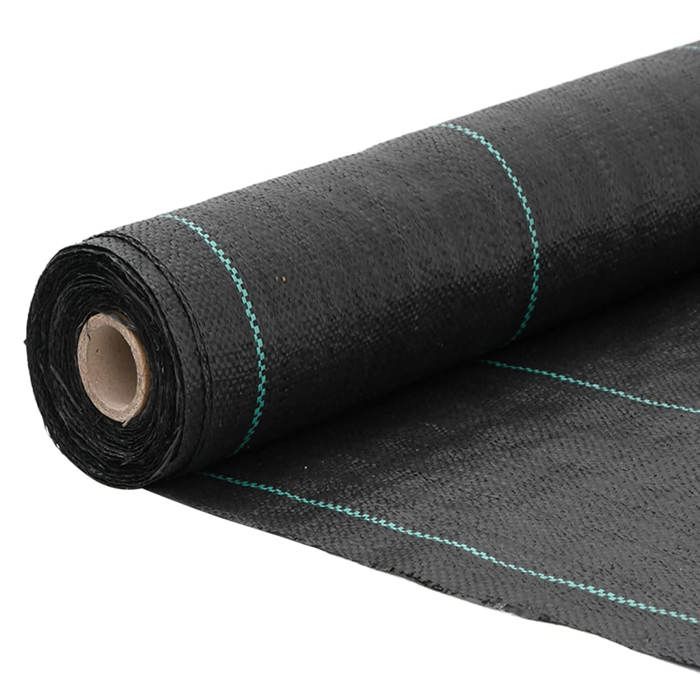 VidaXL Membrane anti-mauvaises herbes noir 1,5x100 m PP, tissu anti-mauvaises herbes, membrane de contrôle des mauvaises 4005189