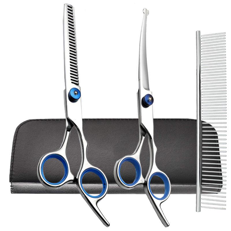 Teddy Dog 6-Inch Stainless Steel Grooming Scissors Set