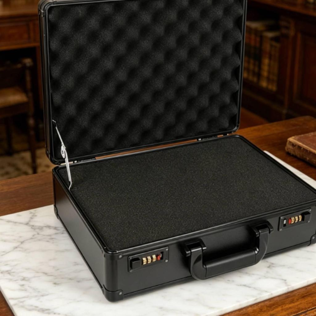 Aluminum Case Password Lock Tool for Field Work, Storage, Travel 392913cm with Cotton