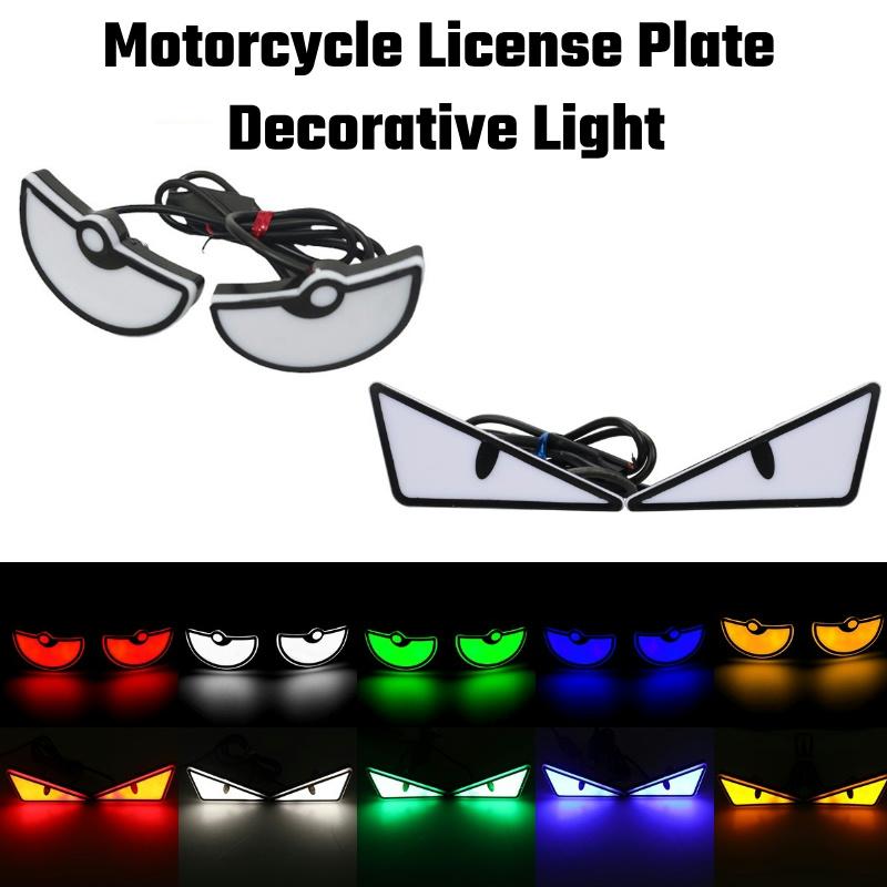 2Pcs Universal Car LED Devil Eyes Light Demon Eyes Headlight Motorcycle Turn Signal Flasher Tail Lamp Mini Auto Decoration Lights