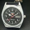VINTAGE REFURBISHED SEIKO 5 AUTOMATIC 6309A JAPAN MENS BLACK WATCH a442576-1
