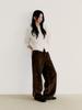 OAFISH Wide Corduroy Pants, Brown