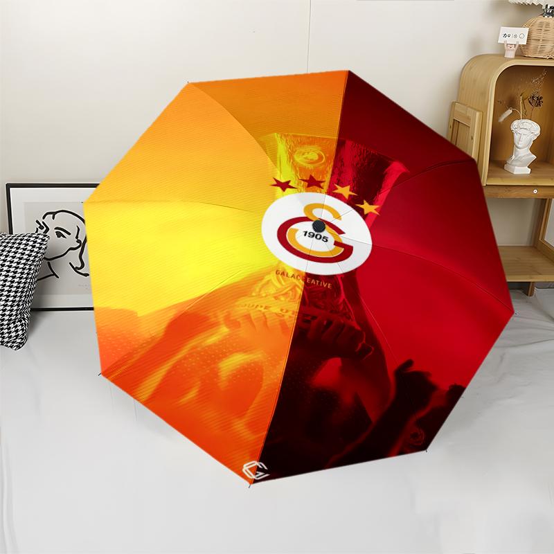 Galatasaray S .K Print Automatic Umbrella, 8 Rib Iron Frame, Plastic Handle, Suitable for Outdoor Travel &Daily , Ideal Gift