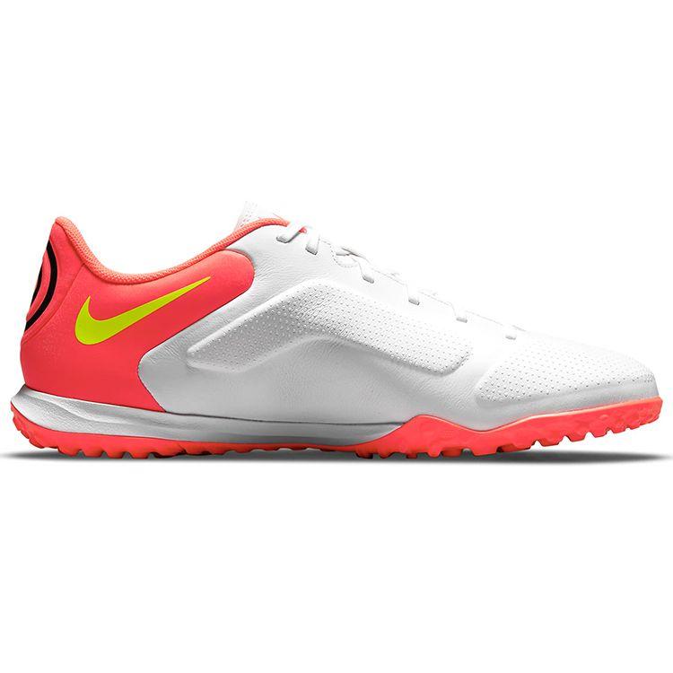 Nike Tiempo Legend 9 Academy Lace Logo TF (Rubber Studs) Firm Ground Artificial Grass Fitting Soccer Shoes Unisex Soccer Shoes White Red DA1191-176