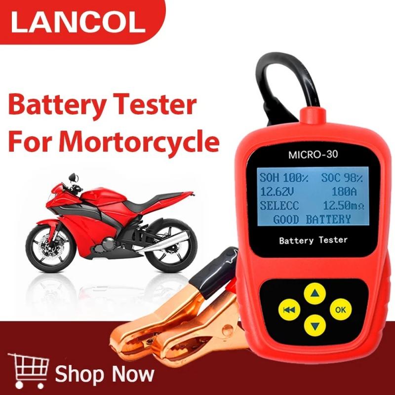 

Lancol Micro30 12V Тестер аккумулятора мотоцикла 20-300 CCA Тестер нагрузки аккумулятора Анализатор свинцово-кислотного аккумулятора Тест запуска и зарядки