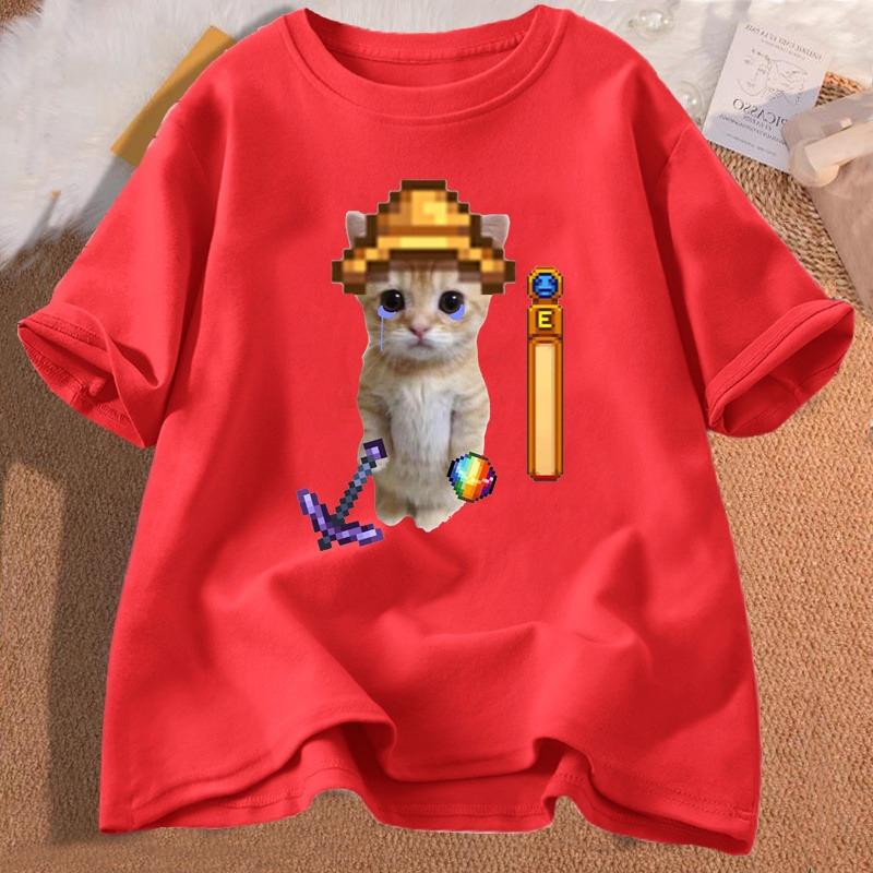 Stardew Valley El Gato T Shirt Women Clothes Streetwear High Quality Cotton Short Sleeve Game Graphic T Shirts Streetwear Tees