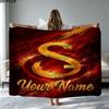1PC Galatasaray S Custom Name Patterned Flannel Blanket Suitable For All Seasons for Home Decor Warmth and Comfort Gifts Holiday Present